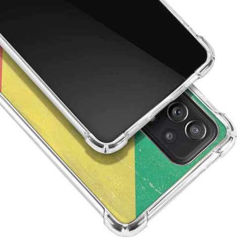 Republic of the Congo Flag Distressed Galaxy A72 5G Clear Case